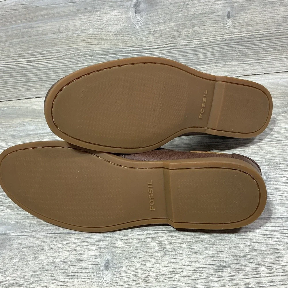 Fossil Men's Authentic Original Brown Leather Casual Boat Dock Shoes Size 13 M
